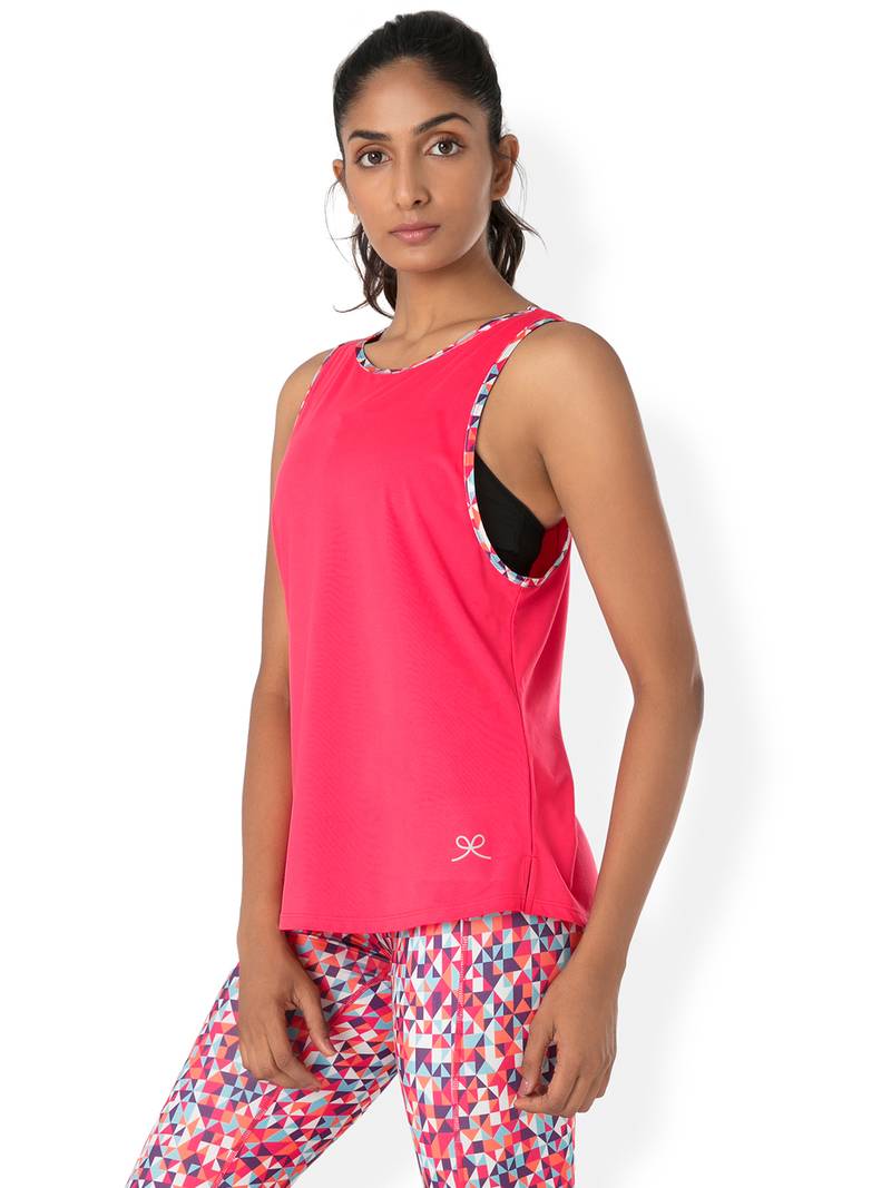 Pink workout gym wear Muscle Tee