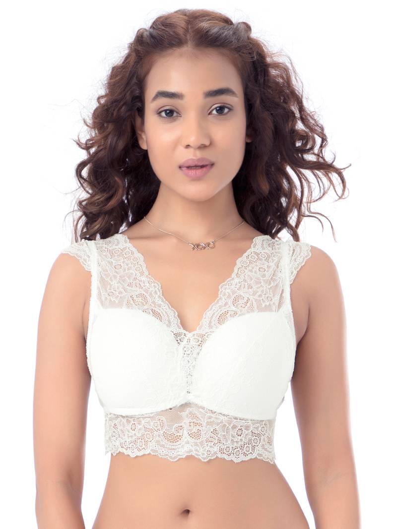 Ivory bras Sexy Lace Plunge Bralette
