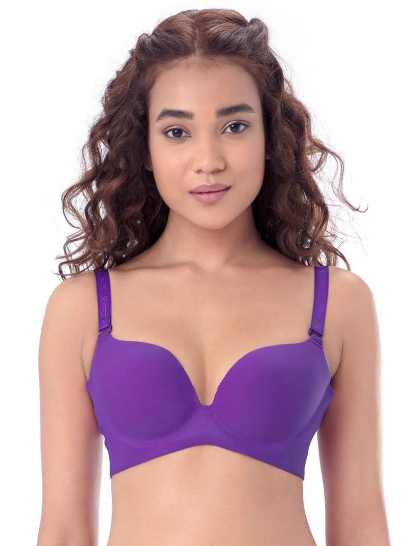 Purple bras Seamless Wireless Plunge Bra