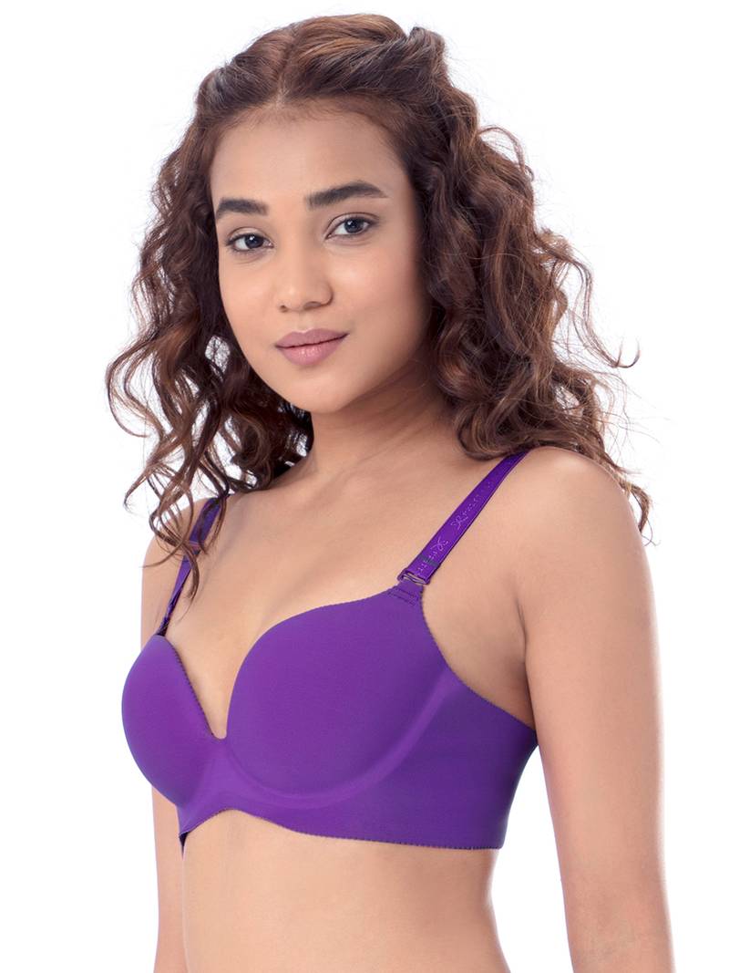 Purple bras Seamless Wireless Plunge Bra