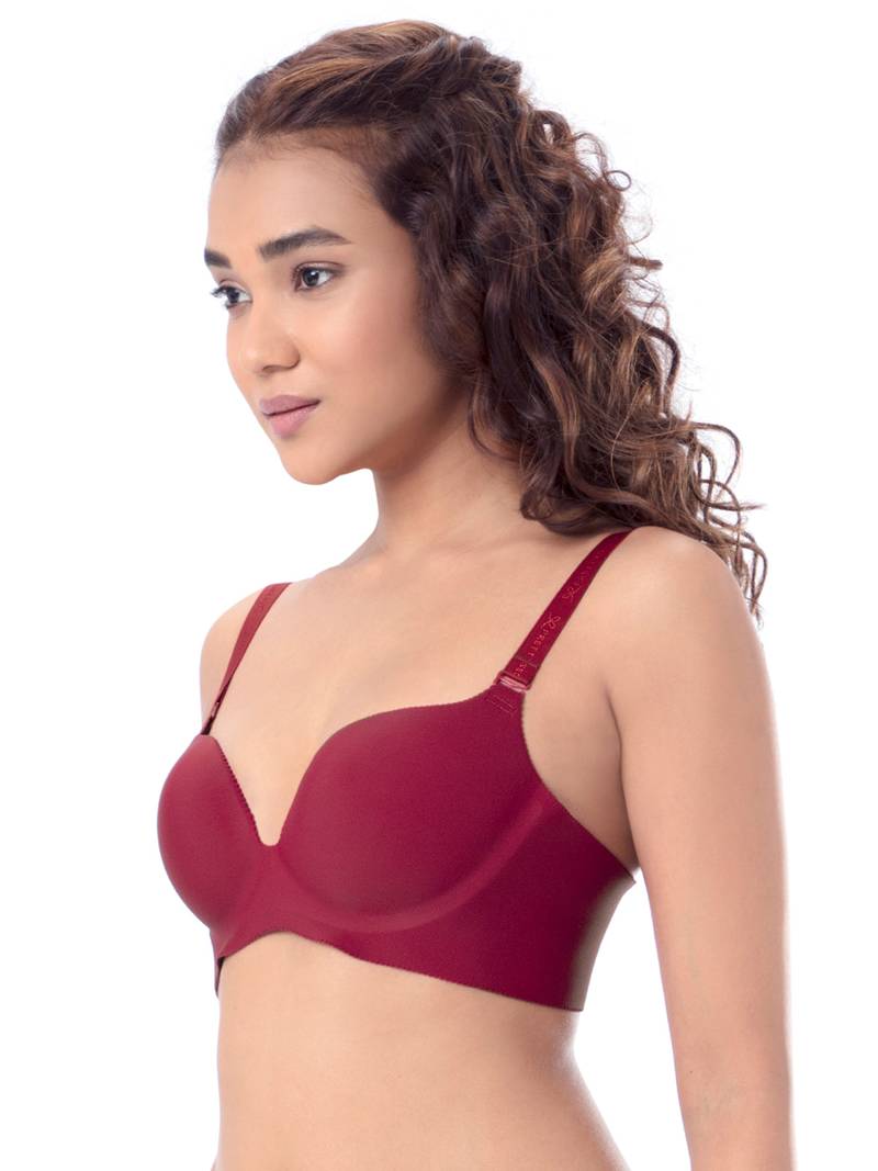 Red bras Seamless Wireless Plunge Bra