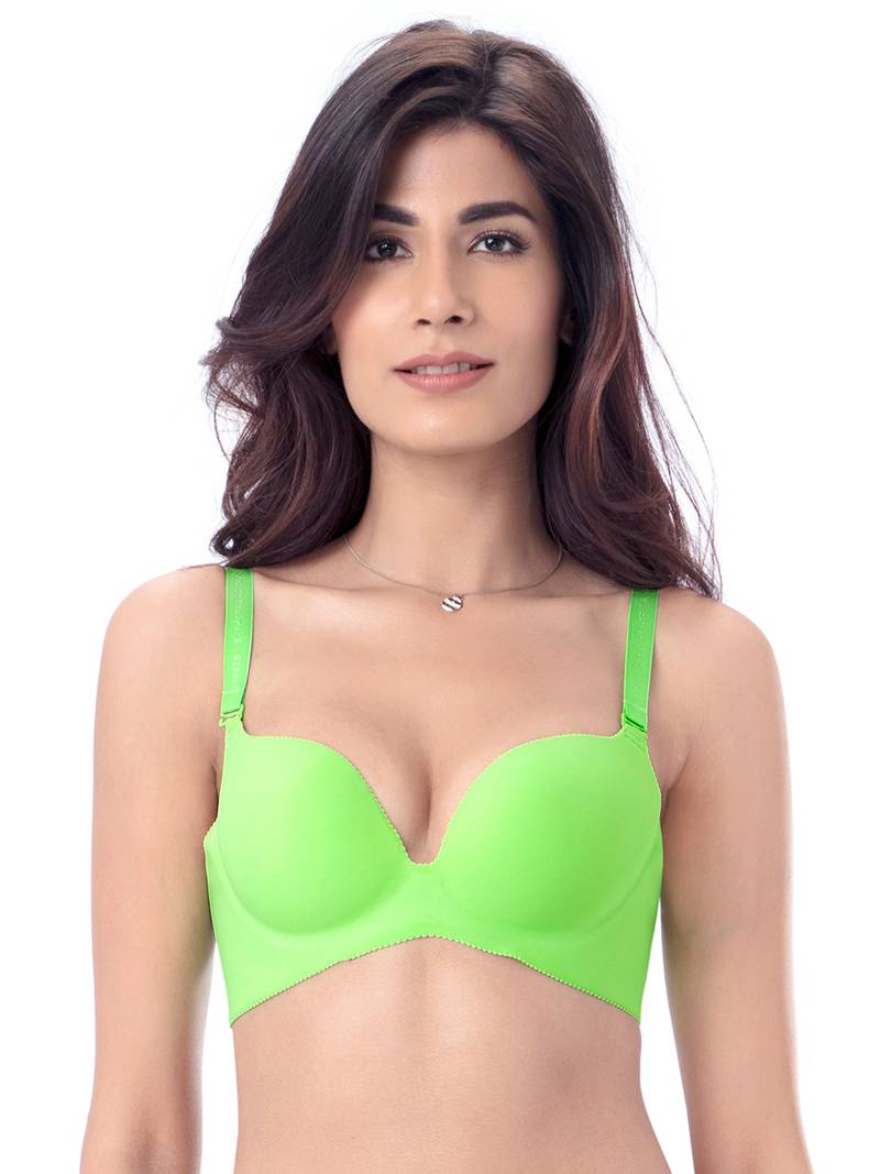 Green bras Seamless Wireless Plunge Bra