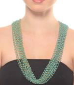 Turquoise Beaded Long Multistrand Necklace