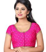 Pink Zari Embellished Dupion Silk  Stitched Blouse