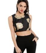Ira soleil Black poly dupiyon short top
