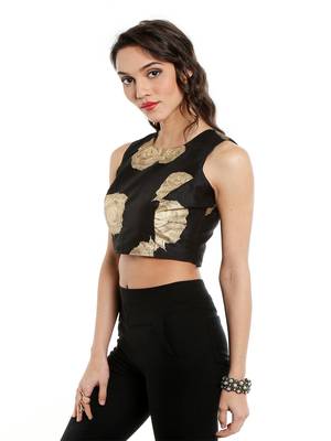 Ira soleil Black poly dupiyon short top 3