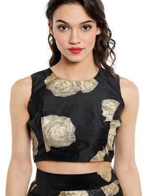 Ira soleil Black poly dupiyon short top 4