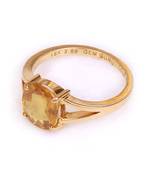 GII Certified 3.96 CTS YELLOW SAPPHIRE (PUKHRAJ) GEMSTONE RING