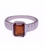 GII Certified 3.45 CTS HESSONITE GARNET (GOMEDAK) GEMSTONE RING