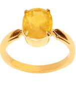 GII Certified 5.6 Cts YELLOW SAPPHIRE (PUKHRAJ) Gemstone Ring