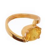 GII Certified 3.90 Cts YELLOW SAPPHIRE (PUKHRAJ) Gemstone Ring