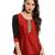 Ira soleil Maroon & black made of poly tafetta with polyester lycra embroidered top