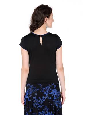 Ira soleil black top made with stretched polyester fabric top 3
