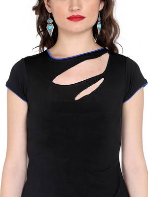 Ira soleil black top made with stretched polyester fabric top 5