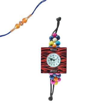 Silver Plain Rakhi With Jewellery 1