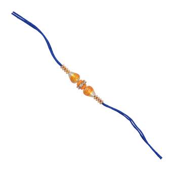 Silver Plain Rakhi With Jewellery 3
