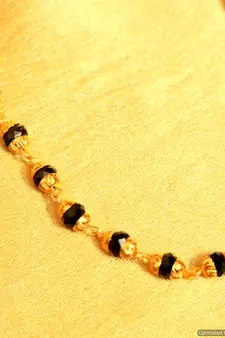 Black Crystal Gold Plated Necklace