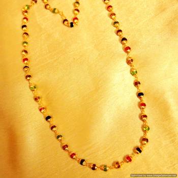 Multicolour Crystal Gold Plated Necklace 1