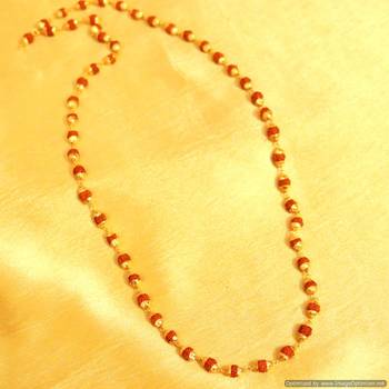 Rudraksh Gold Plated Fine Necklace 1