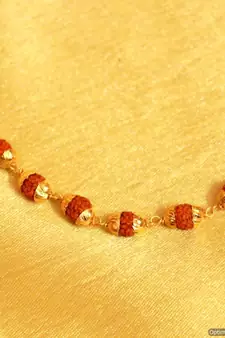 Rudraksh Gold Plated Fine Necklace