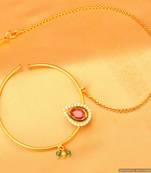 Multicolour Gold Look Kundan Bridal Nose Ring