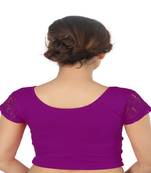 Magenta Cotton Lycra  stitched blouse