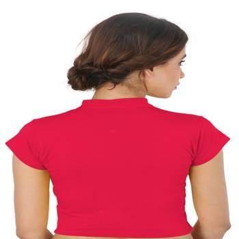 Pink Cotton Lycra  stitched blouse 2