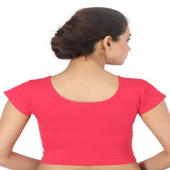 Pink Cotton Lycra  stitched blouse 2