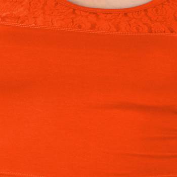 Orange Cotton Lycra  stitched blouse 4