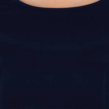 Navy Blue Cotton Lycra  stitched blouse 4