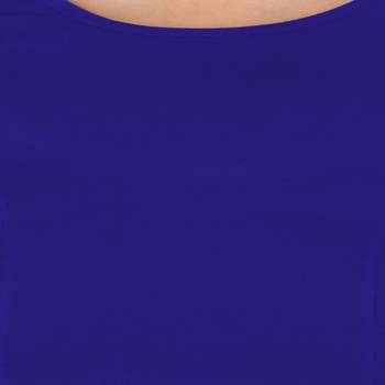 Blue Cotton Lycra  stitched blouse 4
