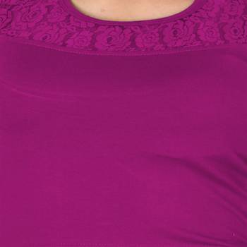 Magenta Cotton Lycra  stitched blouse 4