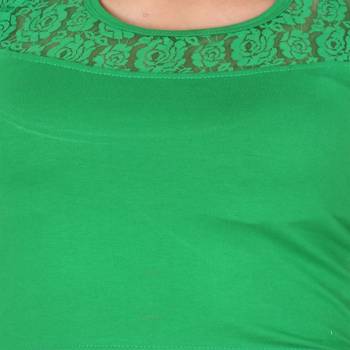 Green Cotton Lycra  stitched blouse 4