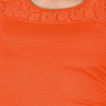 Orange Cotton Lycra  stitched blouse 4