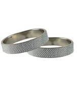 White Plain  Metal Bangle