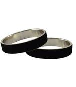 Black Plain  Metal Bangle