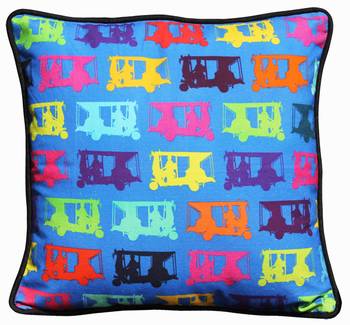 Multicolor Taxi's Cushion Cover 1