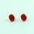 Ruby red cz ad american diamond stud earrings jewellery for women