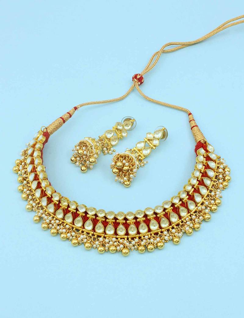 rajwadi necklace set gold