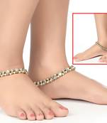 Casual Wear Pearl Golden Finishing Payal