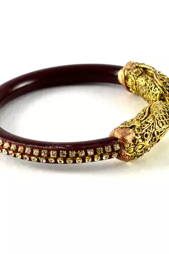 Striking Bangles Kara Colour Maroon