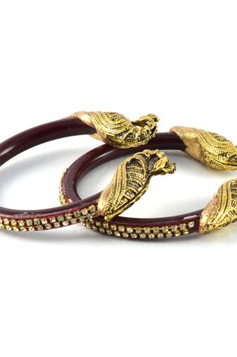 Dazzling Bangles Colour Maroon