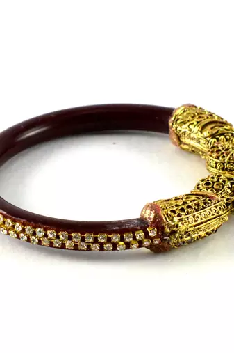 Amazing Bangles Kara Colour Maroon