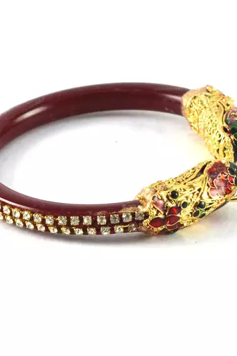 Royal  Bangles Kara Colour Red