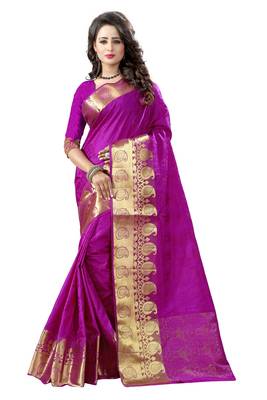 Majnata woven banarasi silk saree with blouse 1