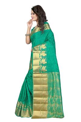 Rama woven banarasi silk saree with blouse 2