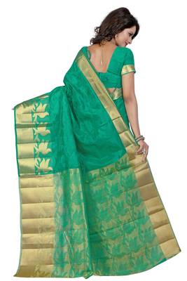 Rama woven banarasi silk saree with blouse 3