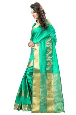 Rama woven banarasi silk saree with blouse 2