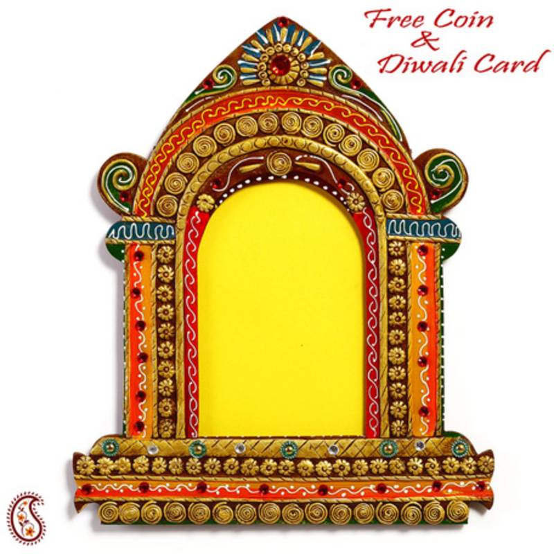 Royal Palace Window Wood And Clay Art Work Wall Photo Frame
