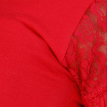 Red Cotton Lycra  stitched blouse 4